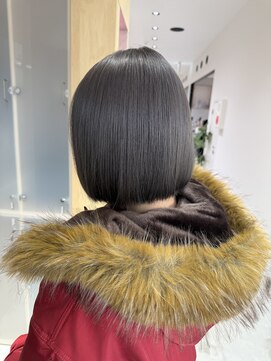 エン 栄店(enne) ココアベージュ/クラゲヘアー/ボブレイヤー/小顔/黒髪/栄