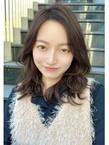 リークフー(Ree cu fuu)&nbsp;レイヤーカット透明感カラーシースルーバング冬カラー