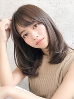 アグノス 青山(Agnos)&nbsp;ダークアッシュ大人ガーリー前髪斜めバングシースルーバング