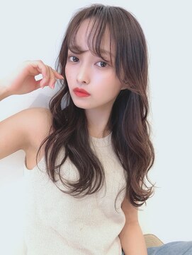 チョビー 銀座(chobii) グレージュ　小顔　デジタルパーマ　韓国風　コテ巻き風　高柳