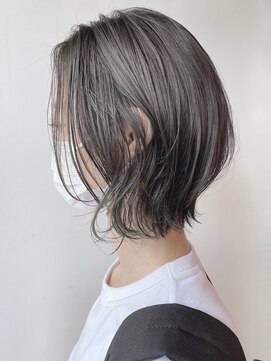 モリオフロムロンドン 原宿本店(morio from London) 【morio 原宿】大人ウルフ　インナーカラー　オリーブ　耳かけ