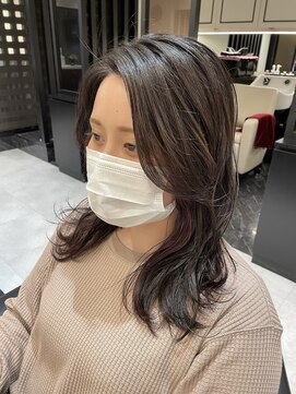 シファー(～Cifer) インナーカラー暖色系カラー暗髪ヴェールカラーお客様ヘア☆