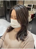 インナーカラー暖色系カラー暗髪ヴェールカラーお客様ヘア☆