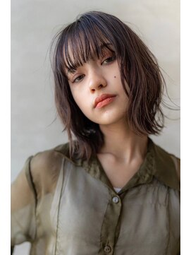 オースティン 調布アミックス(AUSTIN) 大人かわいい前髪セシルカットココアブラウンフリンジウェーブ