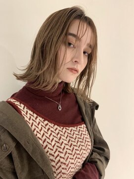 アヴァンスアンス 広島袋町店(AVANCE.ens) 外ハネボブ×ココアベージュ