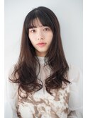 韓国風☆前髪パーマ♪ロングレイヤーカット♪ココアブラウン☆
