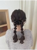 編みおろし 編みおろしツイン ツインアレンジ ツインテール