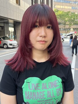 コージーベルベット(Cosy Velvet) カシスピンク × レイヤースタイル