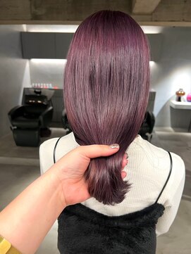 リール(rire) デザインカラーレイヤーカットウェットヘア夏オリーブベージュ