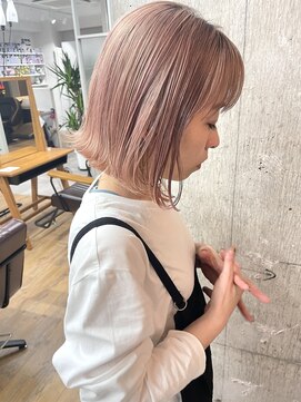 ラノバイヘアー 京都(Lano by HAIR) ピンクベージュカラー