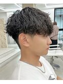 波巻きスパイラルパーマ１（メンズカット、メンズパーマ）