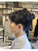 新宿/ニュアンスパーマ/センターパート/メンズパーマ