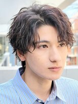 バイフィフス 原宿/表参道(by fifth)&nbsp;ツイストパーマツーブロックスパイラルパーマトランクスヘア黒髪