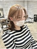 20代30代大人可愛いレイヤーミディアム　ブリーチ無しカラー