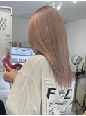 調布ベージュカラーダブルカラーロングミルクティーベージュ