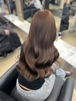 ペレ 栄 アネックス(PELE栄ANNEX) 韓国 くびれロング レイヤー ワンホンヘア 小顔前髪