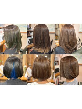 メテオカラーで、艶感のある上品な仕上がりに♪ハイライトや白髪ぼかしなど是非ご相談ください！