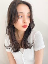 レア 表参道(L'ea)&nbsp;くびれヘアアプリコットオレンジ夏ヘアハイライトカラー