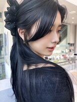 ミンクス 原宿店(MINX)&nbsp;【MINX】顔まわり似合わせカット＋暗めカラーロング_表参道