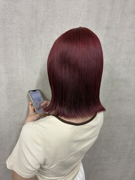 トリコ(ToricO) チェリーレッド　ワインレッド　ダブルカラー　ブリーチカラー