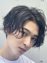 フィフス 渋谷(fifth)&nbsp;渋谷ツイストスパイラル波巻きパーマメンズボブセンターパート