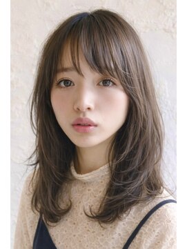 イチパーセント 横浜(1%) レイヤーカット/大人ガーリー/ダークアッシュ/似合わせカット