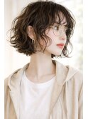 原宿レイヤーボブパーマスパイラルパーマ顔周りカット20代30代