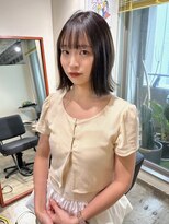 ノル 栄矢場町(nol)&nbsp;透け感オリーブグレージュ×ストレートボブ