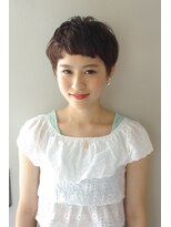 アトリエサニーデイ(atelier SUNNY DAY)&nbsp;マッシュショート/ベージュブラウン/パーマ/クセ毛風パーマ