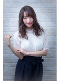 ブルージュカラーアシメで似合わせカットヴェールウェーブ 池袋
