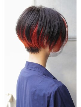 カライングドゥ(ing deux) 大人可愛い20代30代40代黒髪前下がりショートボブ丸みショート◎