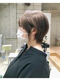 guest hair 丸みショート ミルクティーグレージュ