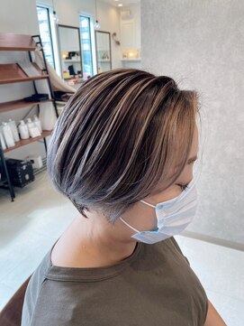 アーティス ヘア デザイン(Artis hair design) バレイヤージュハイライトミルクティベージュダブルカラー