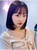 韓国前髪顔周りショートボブ×フェミニン【新宿/髪質改善】