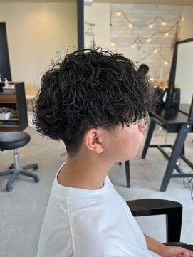 ミオ ゾーン(Mio'' ZONE) 東大阪長瀬メンズ専門美容室ZONE波巻きマッシュパーマ