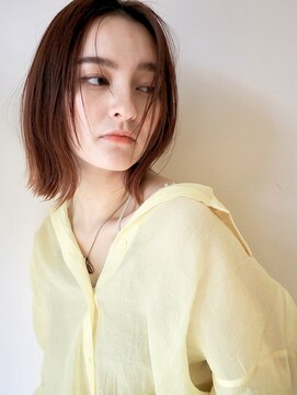 サラジュ 梅田店(SARAJU) saraju 外ハネボブ　透明感ボルドーカラー