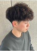 スペインカールマッシュメンズスパイラルパーマショートパーマ