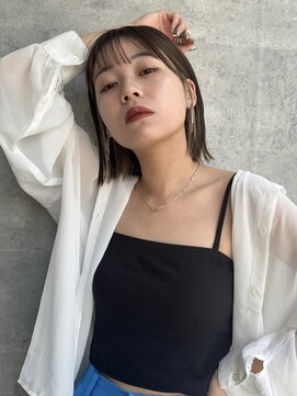 ルー ハナレ(Luu HANARE) インナーカラー切りっぱなしボブ神戸/東灘/住吉/摂津本山/岡本