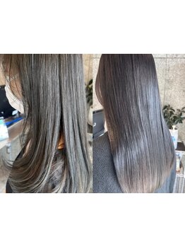 髪質改善トリートメントでパサつきを抑え、指通りなめらかなうる艶ヘアに♪[水戸/水戸駅/学割U24]