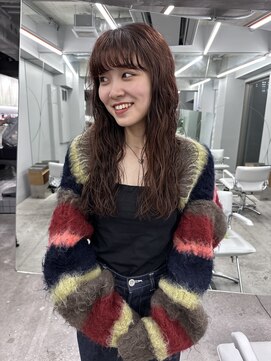 レコ 渋谷(LECO) ゆるウェーブニュアンスパーマロングレイヤーシースルーバング