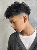 メンズショートパーマメンズパーマボックスショートスパイキー