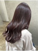 カシスピンクカラー×ロング
