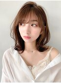 前髪イメチェンモテ髪エアリーカールセミディ美髪#290f0514