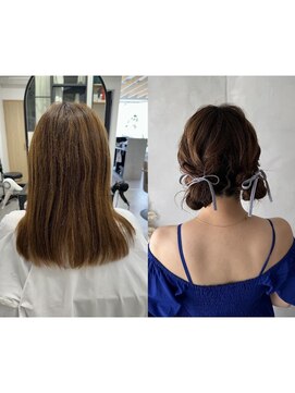 オモチャ(OMOCHA) リボンで魅せる大人可愛いツインアレンジ