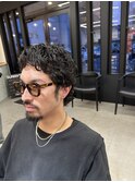 ゆるっとスパイキーパーマのメンズショート