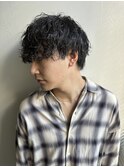 ツイストスパイラルツーブロックメンズツイスパカット