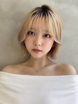 ロンドルーチェ 心斎橋(Lond luce) ダークアッシュ/ミディアムレイヤーカット［髪質改善/縮毛矯正］