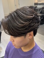 ビカムメンズヘアー 栄店(become men's hair) ニュアンスフェザーパーマ/フェザーショート/センターパート