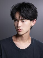 リップス レイ ギンザ(LIPPS Ray GINZA)&nbsp;ツーブロックコンマナチュラルフェザーセンターパート サイド