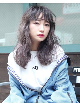ファースト 仙台店(first) ことりベージュグラデーション×セミロングWAVE